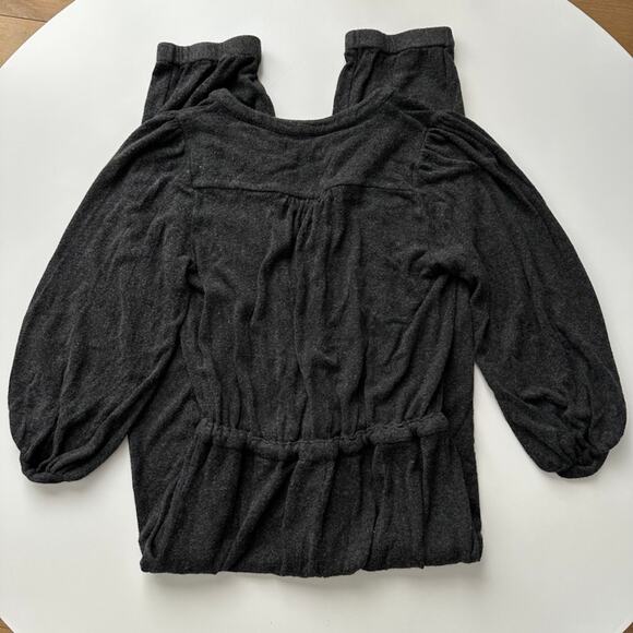 Velvet by Graham & Spencer Harper Cozy Soft Puff Sleeve Charcoal Jumpsuit S - Picture 4 of 11